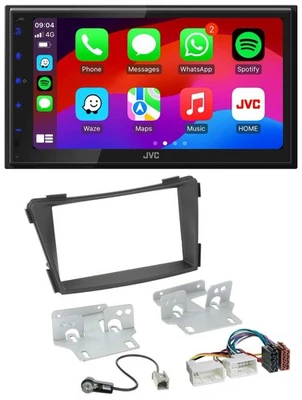 JVC Bluetooth 2DIN MP3 DAB USB Autoradio für Hyundai i40 VF ab 2011 schwarz - Bild 1 von 4