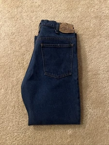 28x26 70s JCPenney Plain Pockets Dark Blue Denim Jeans Made In The USA Vintage - Bild 1 von 8