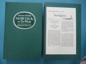 MOBY DICK - HERITAGE PRESS Limited Editions Club 1943 HC Slipcase Sandglass - Imagen 1 de 21