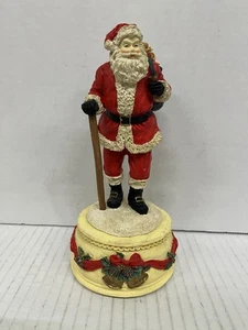 Vintage Weihnachtsmann Spieluhr mit Sack & Gehstock - Bild 1 von 9