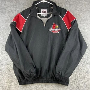 58 Sports Louisville Cardinal Men's M Pullover Side Zip Pullover Jacket Black - Picture 1 of 10