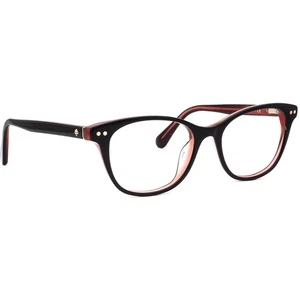 Kate Spade Eyeglasses Kamila 3H2 Black on Pink Rounded Cat Eye Frame 50[]17 140 - Picture 1 of 6