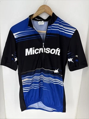 Camisa de Ciclismo Sugoi Microsoft Bicicleta Cósmica Jersey Y2K 00s Vaporwave Talla S De Colección Foto 1 de 3