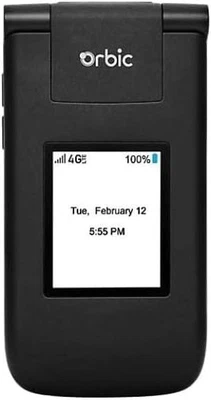 Orbic Journey V Verizon 4G Postpaid 2018 5.8-inch Single SIM Flip Phone - Black - Image 1 of 4