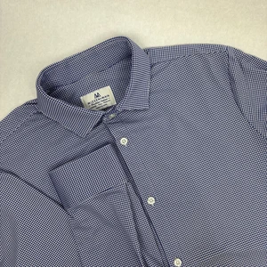 Camisa principal Mizzen para hombre grande alta ajuste micro guinga tradición evolucionada EE. UU. - Imagen 1 de 11
