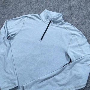 Lululemon Quarter Zip Shirt Mens S Blue Performance Pullover Long Sleeve Stretch - Picture 1 of 8