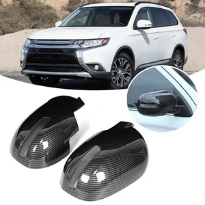 ▫Rearview Mirror Cover Carbon Fiber Decorative Cover For Outlander 13‑16 - Picture 1 of 12