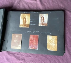 Victorian Family (Ledger) Photo Album 1860s (b 1798) on with information CDV - Picture 1 of 24