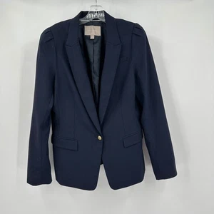 Banana Republic Old Money Damenblazer Gr. 12 marineblau maßgeschneidert minimalistisch Wollmischung - Bild 1 von 8