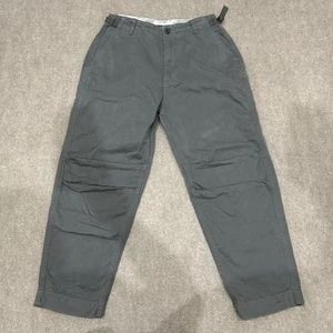 Alpha Industries Men's 28x27 Gray Cotton Wide Leg Y2K Adjustable Waist Pants - Picture 1 of 14