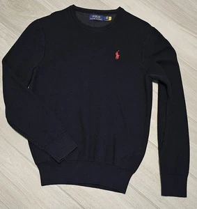 Polo Ralph Lauren Herren kleiner Netzstrick Baumwollpullover schwarz KOSTENLOSER VERSAND - Bild 1 von 6