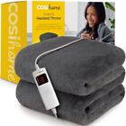 Cosi Home® Luxury Faux Fur Heated Throw - Electric Heated Blanket with 9 Heat