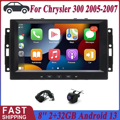 Car Radio Stereo For Chrysler 300 2005-2007 Android 13 Fit For Carplay Player Foto 1 de 4