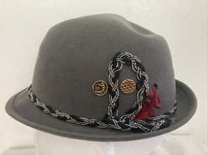 Jaguar Fedora Hat Size 6 3/4 100% Wool Vintage ๐ฉ - Picture 1 of 8