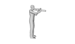 Printle A Homme 1245--Figura de hombre tocando un trombón para dioramas conjuntos de tren - Imagen 1 de 11