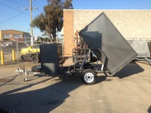 7x5 Box Trailer Hydraulic Tipper lawn Mower - Picture 1 of 10