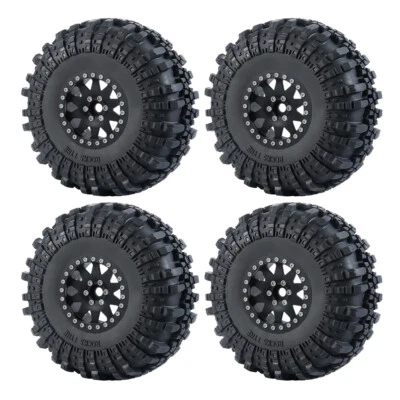 2.2 Inch Tyres & Metal Beadlock Wheel Rim for 1:10 RC Rock Crawler SCX10 Wraith - Image 1 of 4