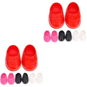 4 Pairs Decorative Doll Shoess Tiny Shoes Miniature Shoes Girl Doll Shoes - Picture 1 of 12