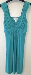 ABITO SMANICATO ANN TAYLOR LOFT TURCHESE PETITE DONNA TAGLIA XSP - Foto 1 di 3