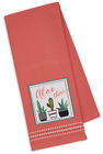 Cactus Kitchen Towel Embroidered Southwestern Hand Towels Pink Succulent Themed