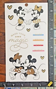 MICKEY & MINNIE MOUSE EL PLANIFICADOR FELIZ, PEGATINAS DE VINILO TRANSPARENTE DE UNA HOJA #THP03 - Imagen 1 de 2