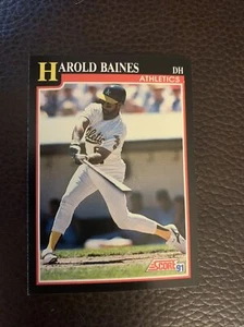 Score 1991 Harold Baines Oakland Athletics #291 - Foto 1 di 2