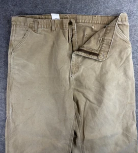 VTG Carhartt Pants Men's 44x32 Brown Relaxed Fit Pants - Picture 1 of 7