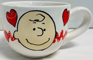 2015 Charlie Brown "Be Mine" Keramik 14 Unzen Suppentasse Tasse mit Herzen - 24256Y S208 - Bild 1 von 6