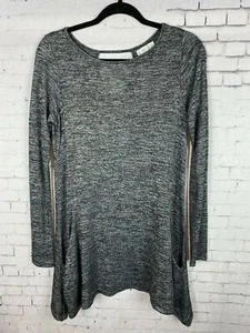 Suéter túnica Maurices 24/7 top pequeño para mujer gris jaspeado tejido elástico (C52) - Imagen 1 de 8