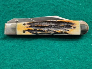 MINT CASE XX BLACK SCROLL 5111 ½ L SSP STAG SWING GUARD CHEETAH (870) - Picture 1 of 13