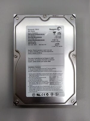 ST3300831A  300GB SEAGATE BARRACUDA 7200.8 3.5" 7200RPM IDE HARD DRIVE - Image 1 of 2