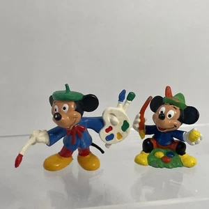 Disney Mickey Mouse Artist Figurines Figure  Vintage Bully Bullyland PVC 2.25” - Picture 1 of 8