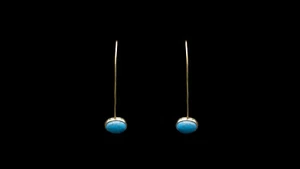 Turquoise Dangle Earring - Picture 1 of 2