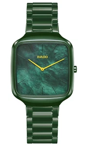 New Rado True Square Thinline Green Dial Men's Ceramic Watch R27047902 - Picture 1 of 3