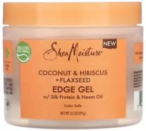 Shea Moisture Coconut & Hibiscus + Flaxseed Edge Gel 3.5oz - Picture 1 of 3