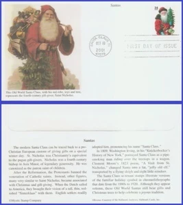 USA3 #3539 U/A MYSTIC FDC Santa with Red Hat - Picture 1 of 1