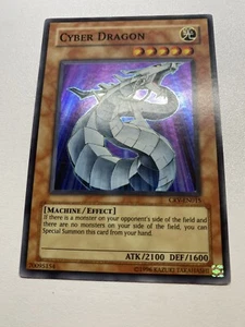 Yugioh Cyber Drache Super Rare Unlimited CRV-DE015 Heavy Played - Bild 1 von 22