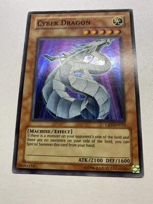 Yugioh Cyber Dragon Super Rare Unlimited CRV-EN015 Heavy Played - Image 1 of 4