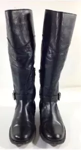 Bota de montar FRYE para mujer talla 6M Phillip de cuero alta NEGRA $398 - Imagen 1 de 12