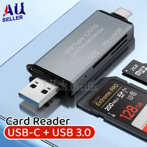 USB-C OTG Adapter TF SD Card Reader for PC Laptop iPhone Macbook iPad Samsung AU - Picture 1 of 9