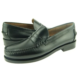 Daniele Lepori Dress Penny Loafers, Men's Slip-on Shoes, Italy, Black 8-13US - Picture 1 of 6