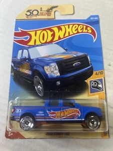 Hot Wheels 50 Race Team 2009 Ford F-150 4/10 BLUE ANNIVERSARY 287/365 Pickup - Picture 1 of 10