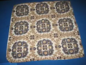 Retro Embroidered Gray & Tan Pillow Cover 19" x 19" Zipper Closure EUC - Picture 1 of 6