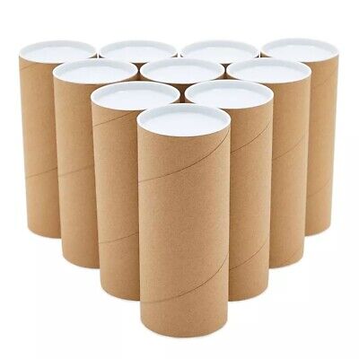 Cardboard Tubes With White End Caps Postal Storage Tubes A3 325MM X 75.5MM • 19.29£