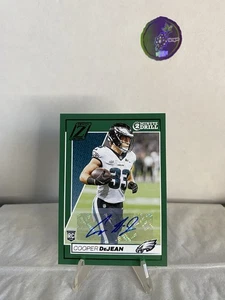 2024 Panini Zenith Cooper DeJean Green 2 Minute Drill RC Auto #121 Eagles - Picture 1 of 2