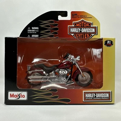 Maisto Diecast 1:18 - Harley-Davidson Replica - Series 27 2004 FLSTFI Fat Boy - Image 1 of 4