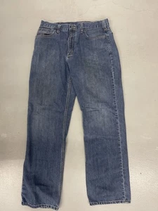 Carhartt Men's Jeans Straight Relaxed Fit Dark Wash 36x36 Fitment RN#14806 - Afbeelding 1 van 9