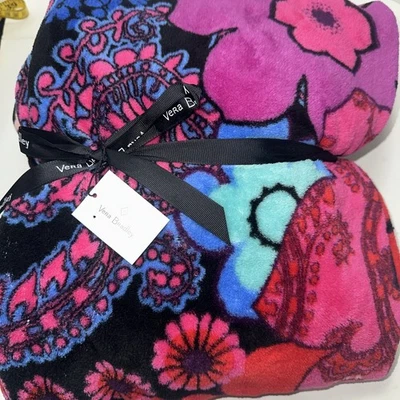 Vera Bradley Throw Blanket Floral Fiesta 80 x 50 NWT Colorful Soft Plush - Image 1 of 4
