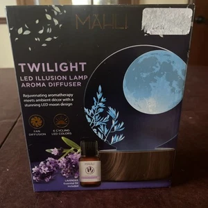 MAHLI TWILIGHT Aroma Diffuser  6 Color Cycling LED Lights Lavender Oil NIB - Picture 1 of 5