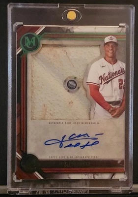 2022 Topps Museum Collection Juan Soto Base Relic Autograph Emerald 1/1 !!!!! - Image 1 of 2